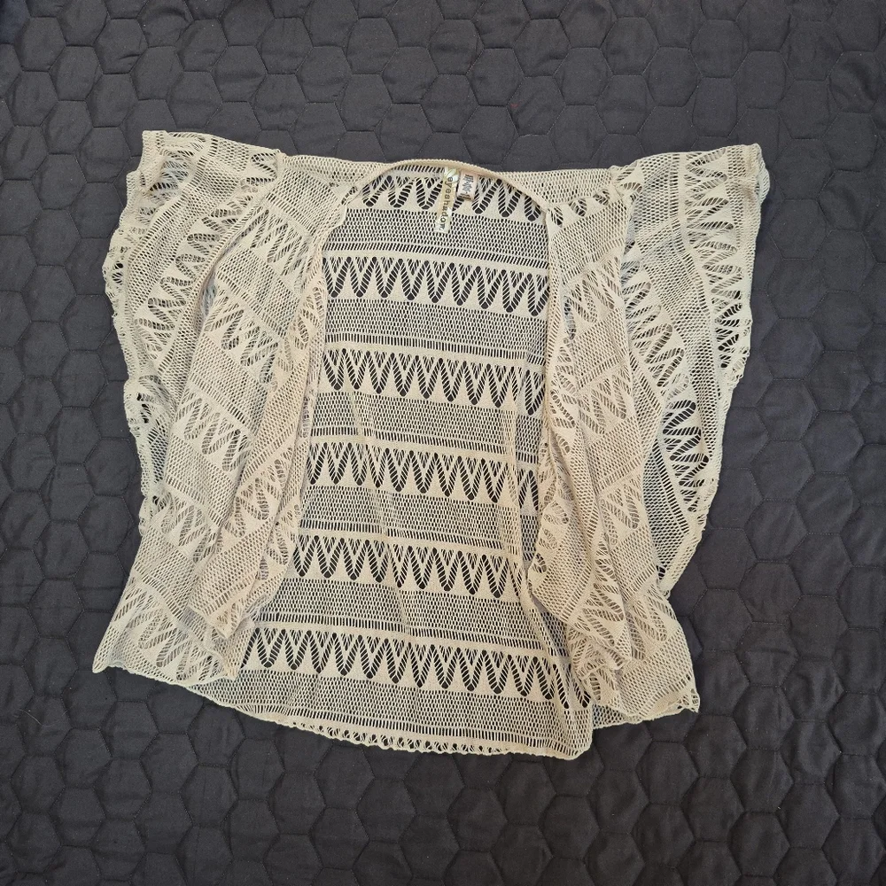 Eyeshadow Crochet Open Knit Top